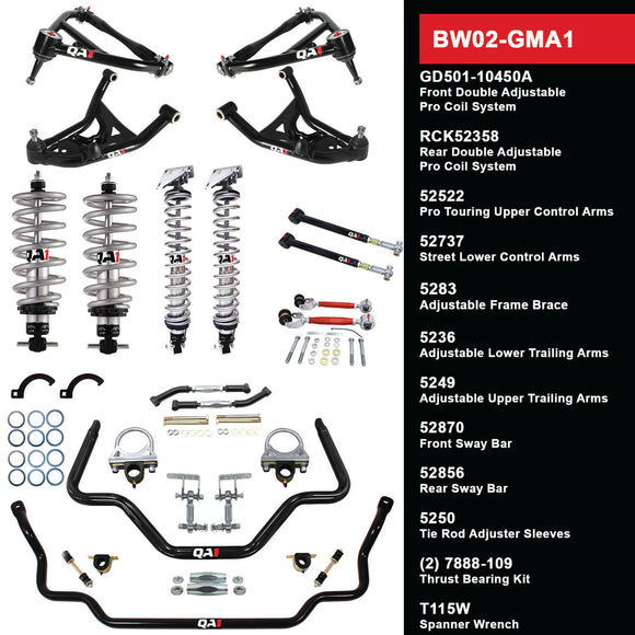 BW02-GMA1 Level 2 Big Wheel Suspension Kit, 64-67 GM A Body