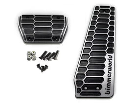 BimmerWorld Billet Hex Pedals - Auto Transmission (2 Piece), Black 2-Tone