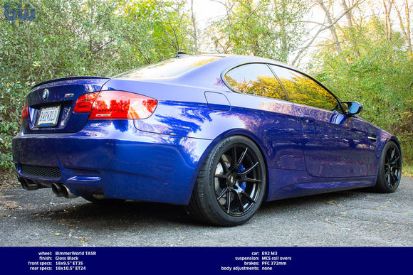 BimmerWorld TA5R 18x9.5 ET35/10.5 ET24 Staggered Wheel Set  - Gloss Black