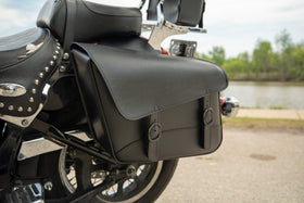 Willie & Max Universal Black Jack Large Slant Saddlebag Set (16 in L x 11 in H x 6.5 in W) - Black - 0