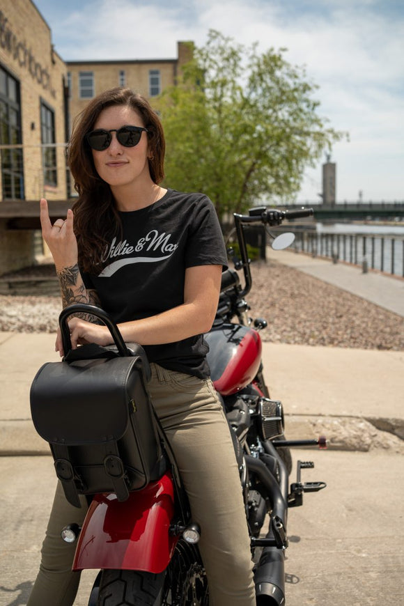 Willie & Max Universal Black Jack Sissy Bar Bag (8 in L x 10 in W x 4.5 H) - Black