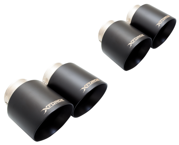 Xforce Ford Mustang GT 2018- Twin Quad Black Tip