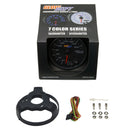 GlowShift Gauges Black 7 Color 3-3/4" In-Dash Kilometer Speedometer Gauge | GS-C717-KM-3