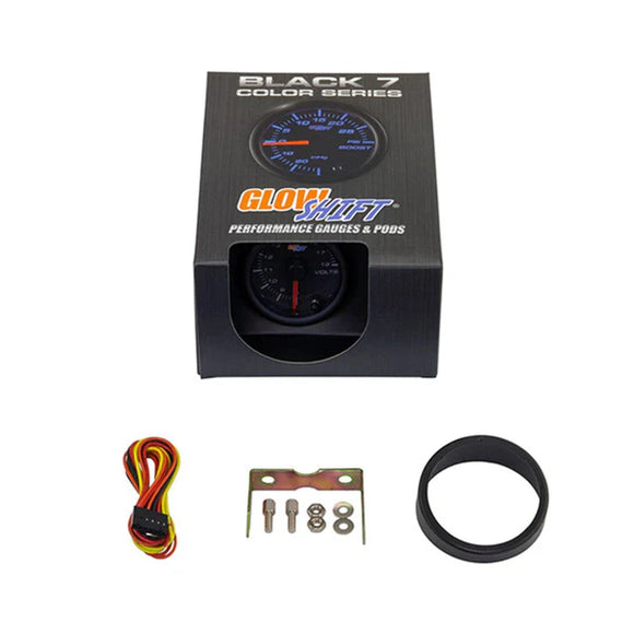 GlowShift Gauges Black 7 Color Volt Gauge | GS-C705