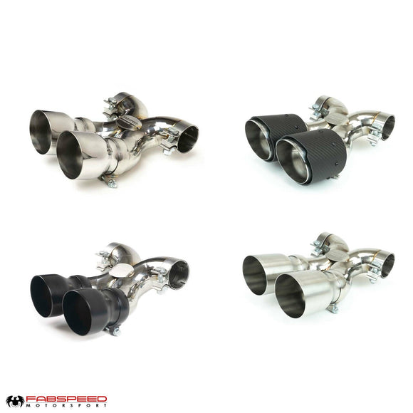 Fabspeed Porsche 718 Boxster/Cayman Maxflo True X-Pipe with Dual Tips (2017+)