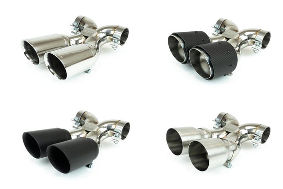 Fabspeed Porsche 987.2 Boxster / Cayman, Cayman R, Spyder Maxflo True X-Pipe with Dual Tips (2009-2012)
