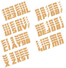 Hardline Boat Lettering Registration Installation Kit 3 in. - 900 Brown