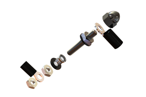 Radium Engineering Electrical Bulkhead Stud Kit (Pack of 6) - 0