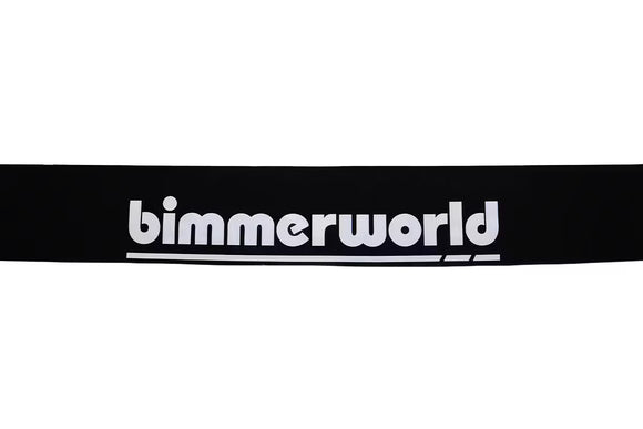 BimmerWorld Windshield Banner (Large) - White on Black