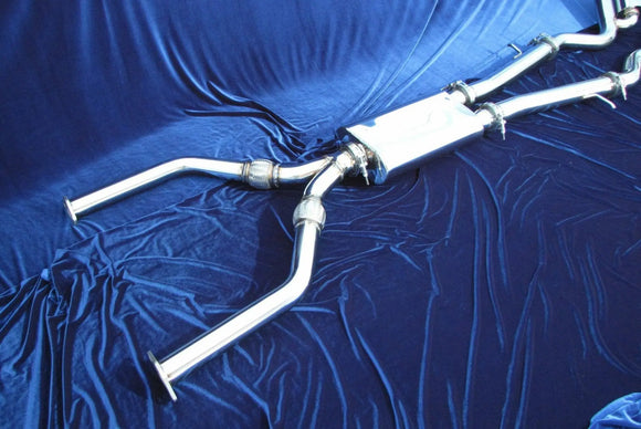 Motordyne Exhaust With 4.5" Blue Rolled Tips Infiniti Q50 14-18