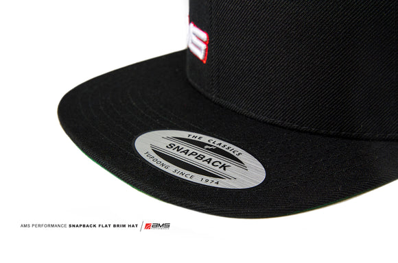 AMS Performance Snapback Flat Brim Hat (Black)