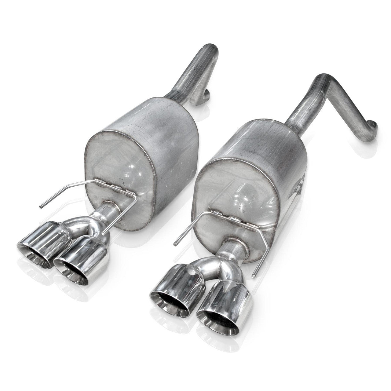 Stainless Works 2009-13 C6 Corvette Axleback 2-1/2in Dual Chambered Turbo Mufflers Quad 4in Tips - 0