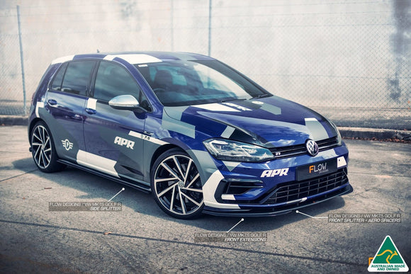 Flow Designs MK7.5 Golf R Front Lip Splitter & Aerospacers