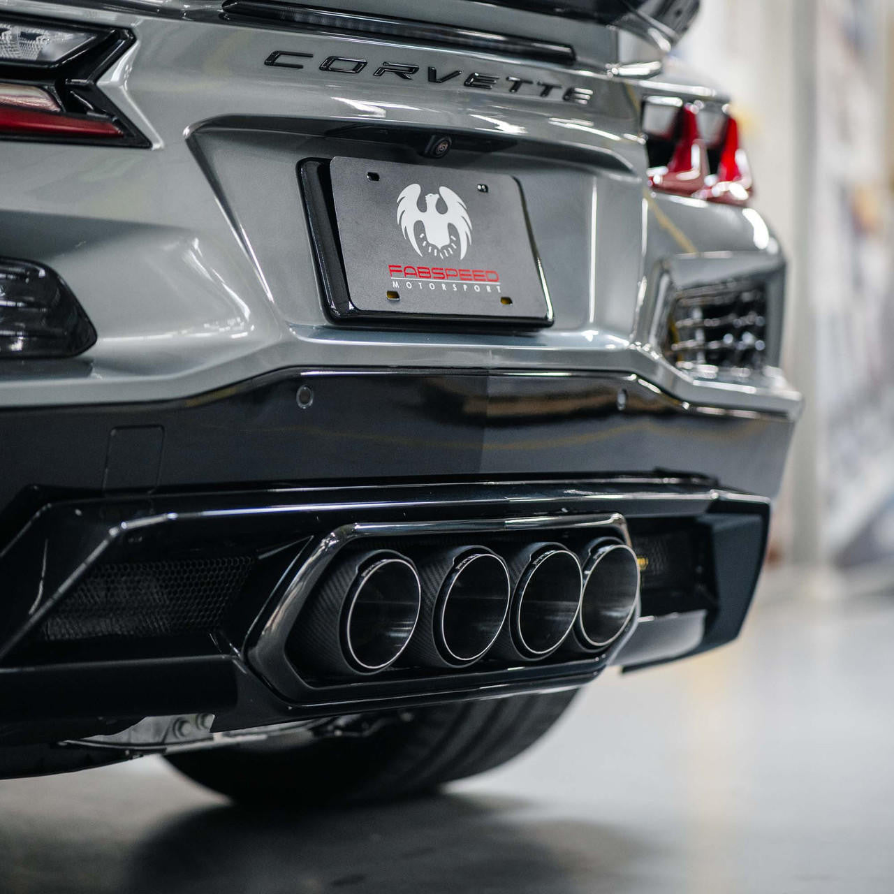 Fabspeed Chevrolet Corvette C8 Z06 Quad Carbon Fiber Tips (2023+)