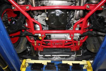 BMR 05-14 S197 Mustang Radiator Support Chassis Brace - Red