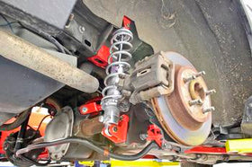 BMR 79-04 Fox Mustang Rear Coilover Conversion Kit w/o Control Arm Bracket - Red - 0