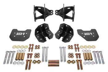 BMR 79-04 Mustang Rear Coilover Conversion Kit w/ Control Arm Bracket - Black Hammertone
