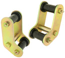 RockJock YJ Boomerang Leaf Spring Shackles Rear w/ Urethane Bushings HD Greasable Bolts Pair-1