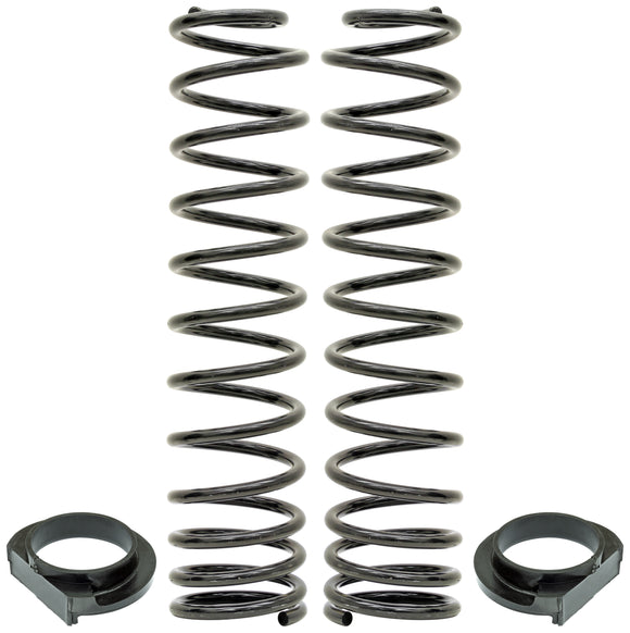 RockJock JL Front Coil Springs 4in Lift w/ Urethane Isolators Pair