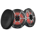 DS18 NXL-M Series Speaker w/ RGB LED Lights 8in 2-Way 125 Watts RMS 4 ohm Black Crbn Fiber w/ Cover-1
