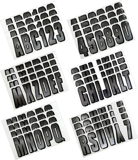 Hardline Boat Lettering Registration Kit 3 in. - 300 Chrome/Black