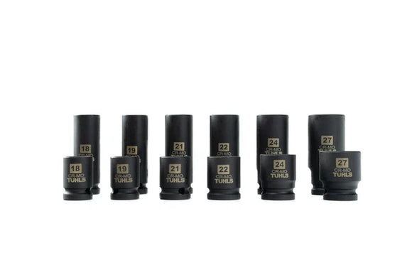 12 Piece 1/2" Drive Impact Socket Set | TUHLS-0033