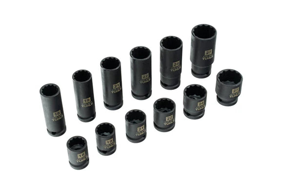 12 Piece 1/2" Drive Impact Socket Set | TUHLS-0033
