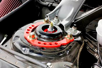 BMR 15-17 S550 Mustang Caster Camber Plates - Red - 0