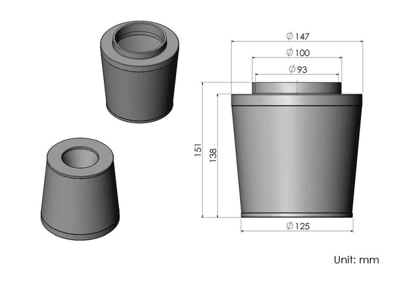 Maserati Gibli S / SQ4 3.0T Two filters / Set - Nonwoven Air Filter