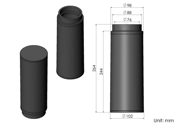 Mercedes-Benz W205 C300 / W213 E300 (M264) Carbon fiber Cold Air Intake - Nonwoven Air Filter