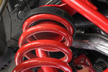 BMR 79-04 Ford Mustang Front Upper Coil Spring Seat - Red - 0
