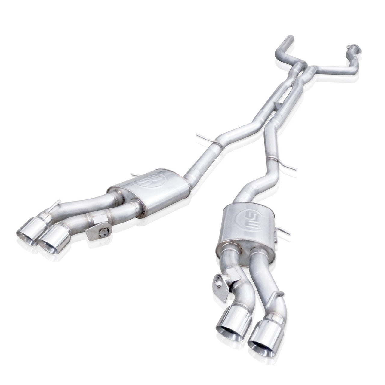 Stainless Works 2016-18 Cadillac CTS-V Sedan Catback System Resonated X-Pipe Dual-Mode Mufflers - 0