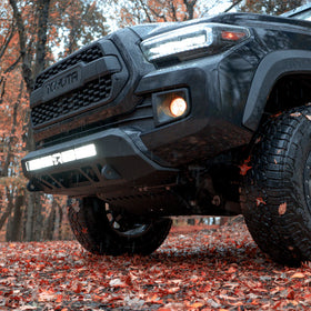Cali Raised 16-23 Toyota Tacoma Stealth Bumper - No Bull Bar / 32In Led Bar Spot W/ Tall Switch