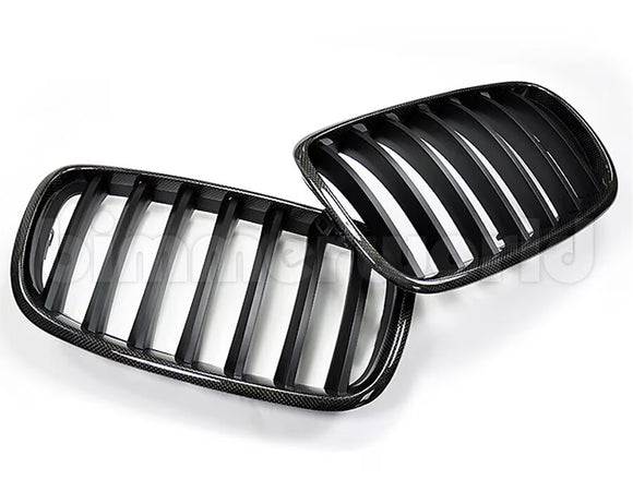 Carbon Fiber Front Grilles (Pair) - E70 X5 X5M & E71 X6 X6M
