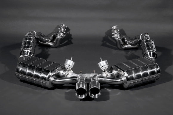 Porsche 987 Boxster/Cayman (09-12) Racing Valved Exhaust System, Performance Headers, 200 Cell Sports Cats (With Remote)