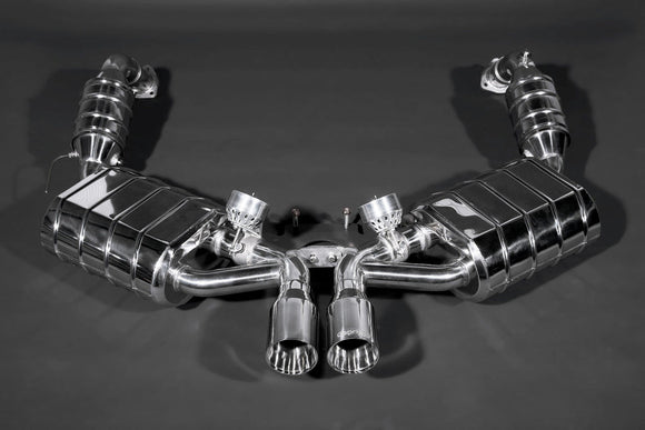 Porsche 987 Boxster/Cayman (09-12) Racing Valved Exhaust System, Performance Headers, 200 Cell Sports Cats (With Remote)