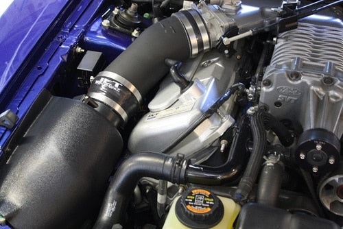 JLT 03-04 Ford Mustang SVT Cobra Black Textured Ram Air Intake Kit w/Red Filter