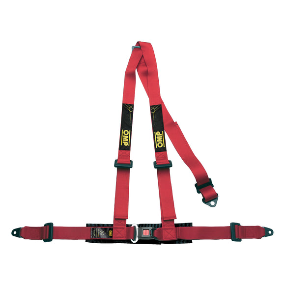 OMP 3 POINT HARNESS - ROAD 3 ECE 2208 RED