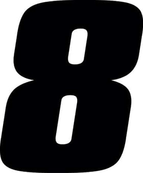 Hardline Dirt Digits 3pk 7 in. - High Gloss Number 8 - Black