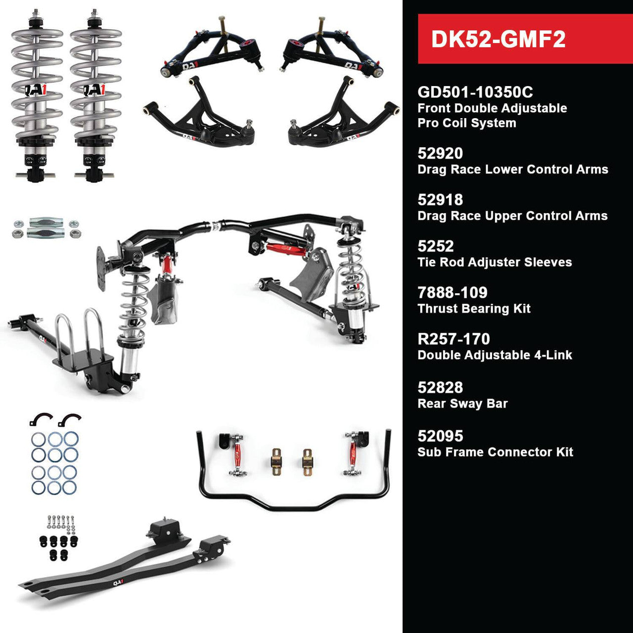 DK52-GMF2 Level 2 Drag Kit, 75-81 GM F Body