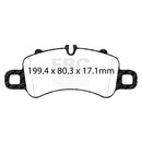 EBC Racing 16-20 Porsche 911 (991/2) Carrera 3.0TT (Cast Iron Rotor Only) RP-X Front Brake Pads-2