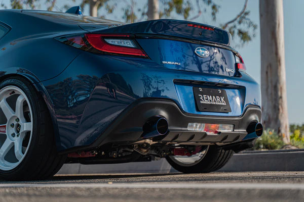 REMARK Axleback Exhaust. Toyota GR86 / Subaru BRZ. Boso Edition Burnt Stainless tip
