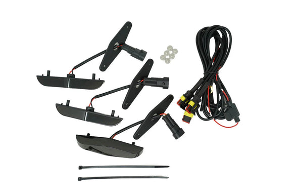 Cali Raised 14-24 Toyota 4Runner Grille Raptor LED Light Kit - Amber / With Add A Fuse