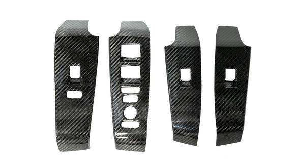 OLM LE Carbon Fiber Window Switch Panel Covers (Set of 4) - 2022 Honda Civic Type R