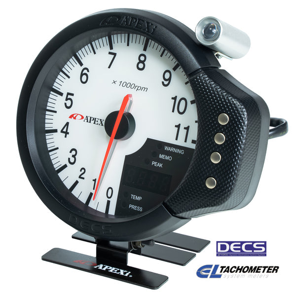 APEXi EL II DECS Tachometer Gauge. White Display