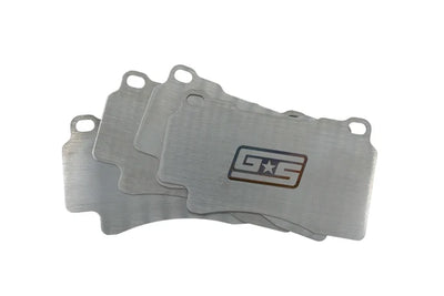 GrimmSpeed Titanium Front Brake Shim Set – 2004–2017 Subaru STI (4-Piston Brembo) - 0