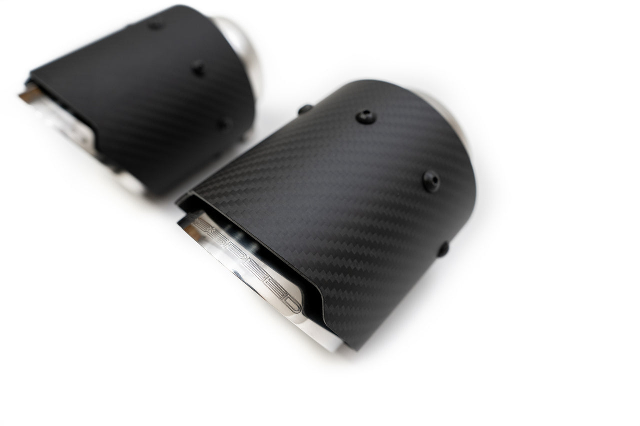 Fabspeed McLaren 570S / 570GT / 540C Deluxe Bolt-On Dual Carbon Fiber Tips - 0