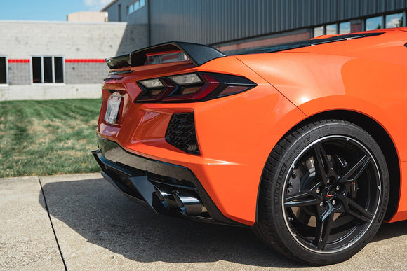Corsa 20-24 Corvette C8 3in Xtreme Cat-Back Exhaust 4.5in Blk Quad Tips - Integrates stock AFM Valve