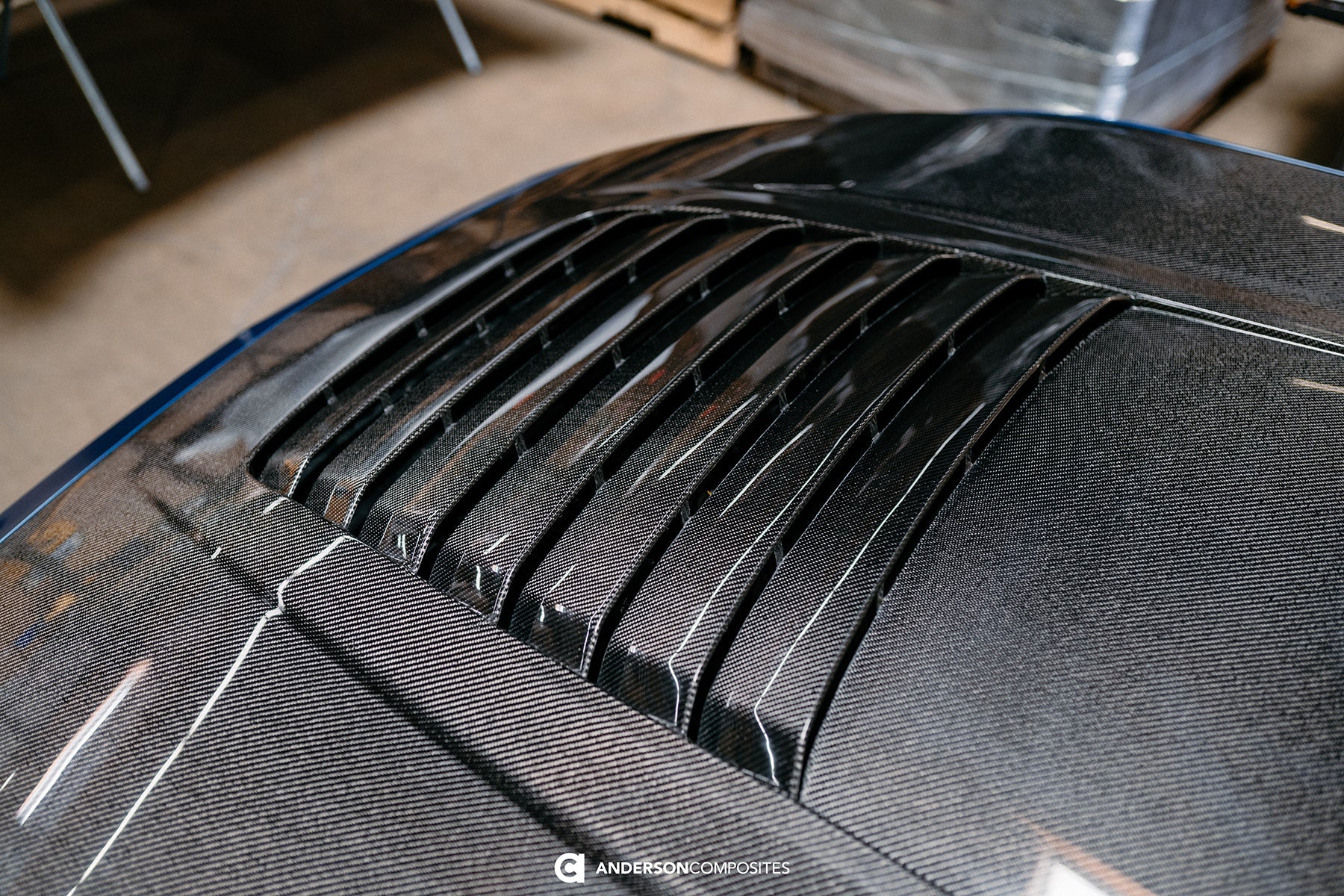 2024 FORD MUSTANG TYPE-GT5 DOUBLE-SIDED CARBON FIBER HOOD