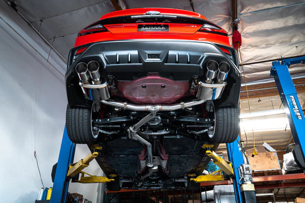 REMARK Catback Exhaust. Subaru WRX VB - Stainless Single 4" Quad Tips (Non-Resonated) - 0